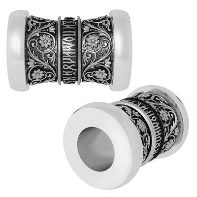 

Шарм Бусина серебряная с молитвой Надежда.