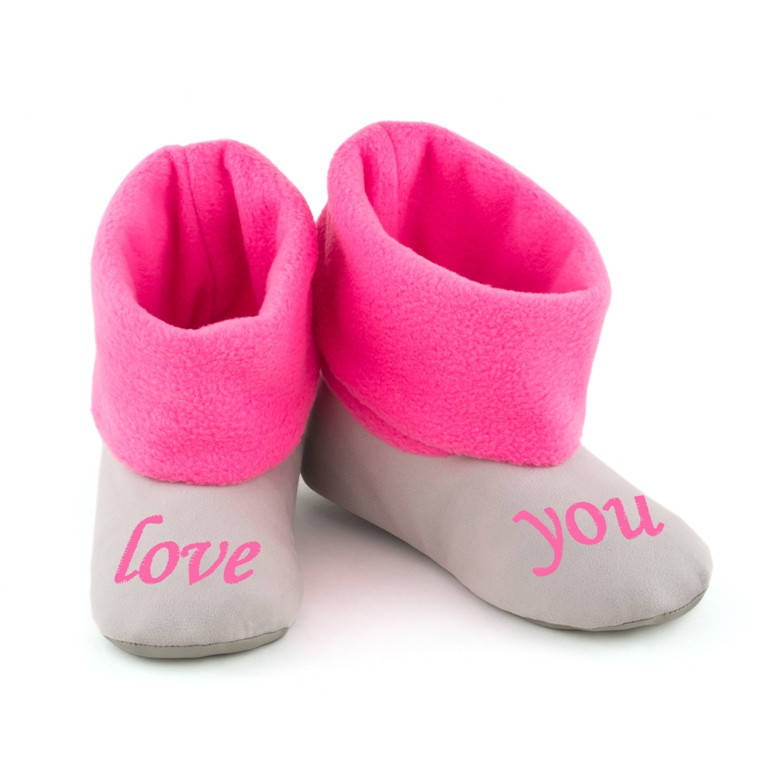 

Домашние тапочки с манжетом с вышивкой Love You унисекс
