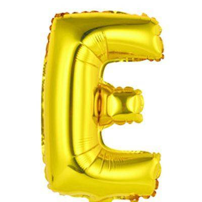 

Фольгированный шар буква "Е", 14" (36 см) золотой, Золото