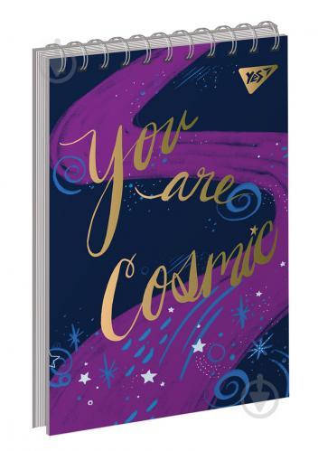 

Блокнот пруж. A6 96арк. карт. Etta vee cosmos фольга золото, крафт білий 681608/Yes