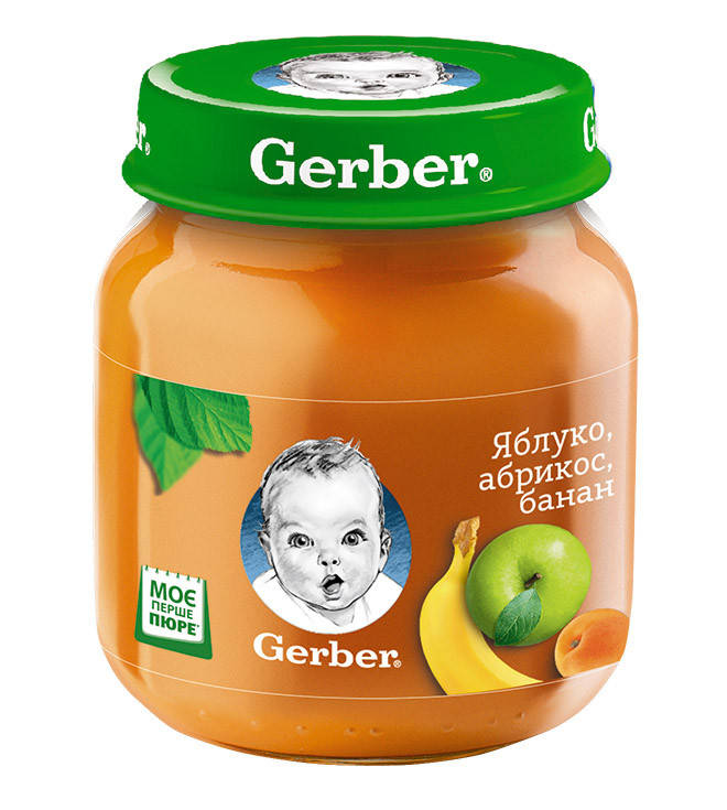 

Пюре GERBER "Яблоко, абрикос, банан", 130г