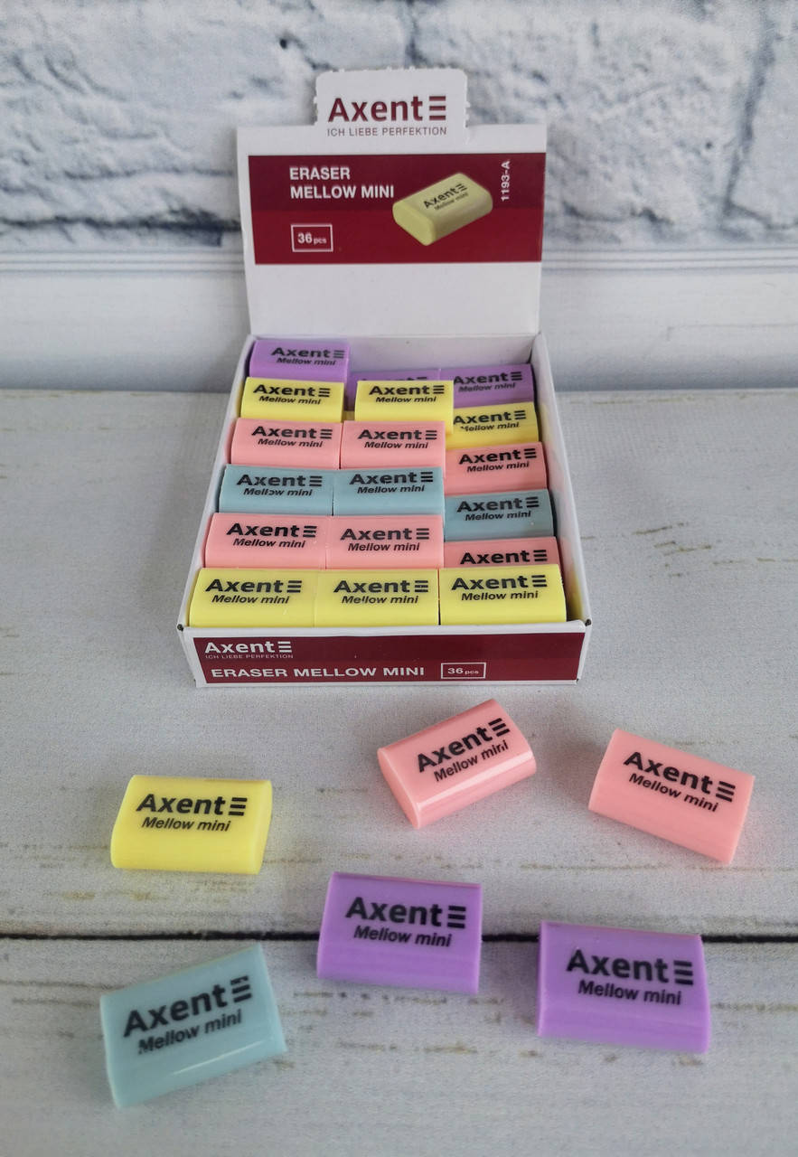 

Ластик Mellow mini 1193-A 8467Ф++ Axent Германия, Разные цвета