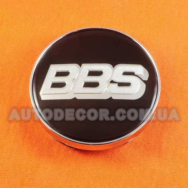 

Колпачки заглушки на литые диски BBS (60/56/10) черные/хром логотип