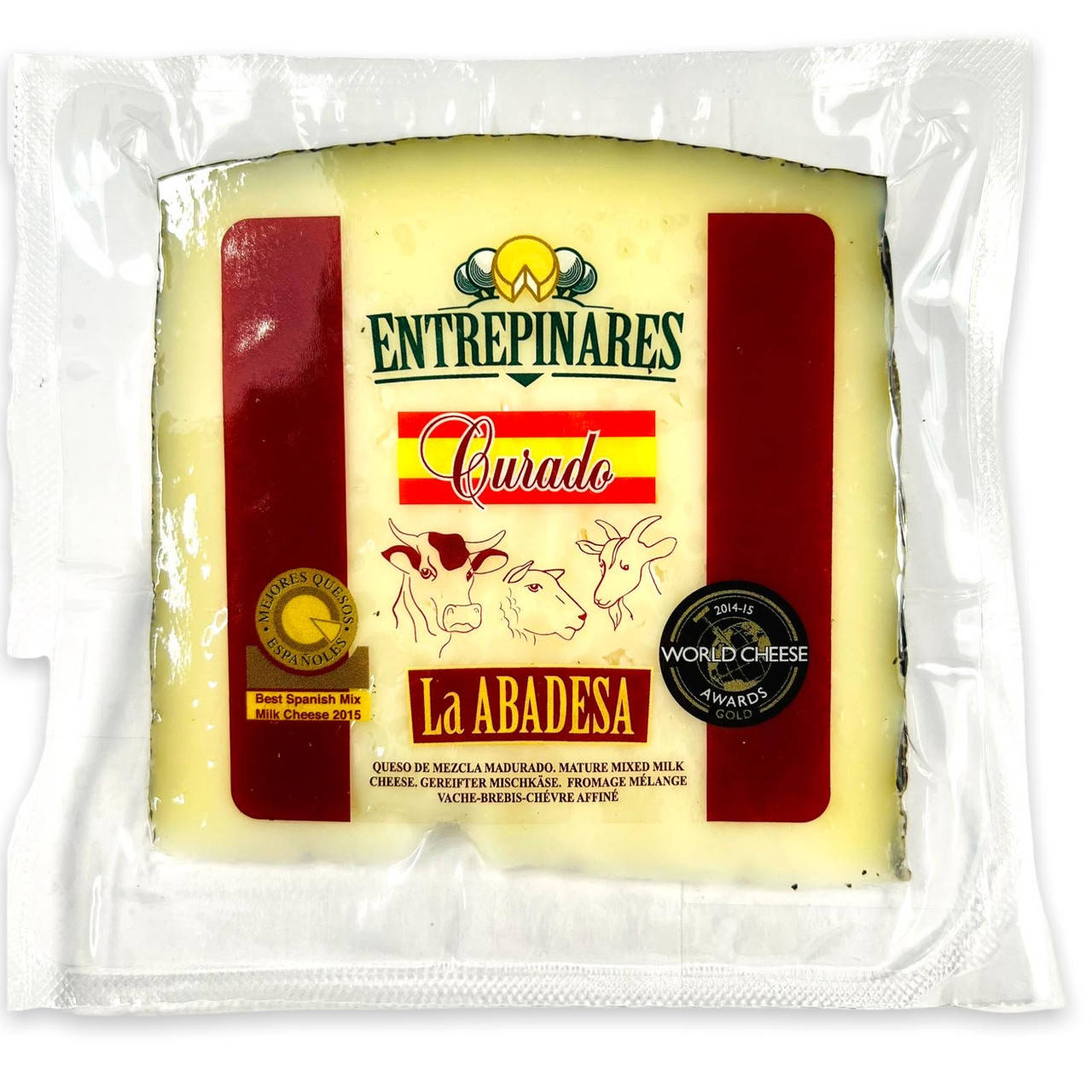 

Сыр Три молока (коровьего, овечьего и козьего молока) Entrepinares Curado La ABADESA 150г Испания