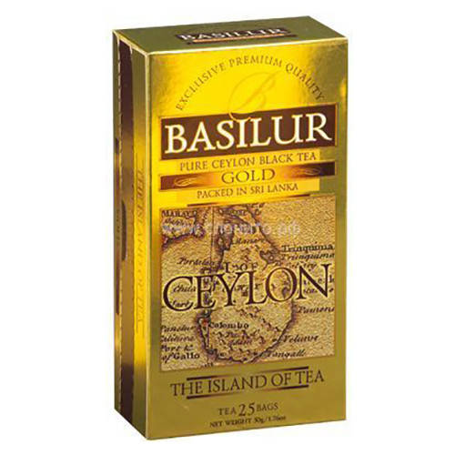 

Чай черный Basilur коллекция Чайный остров Цейлон Золотой 25х2г