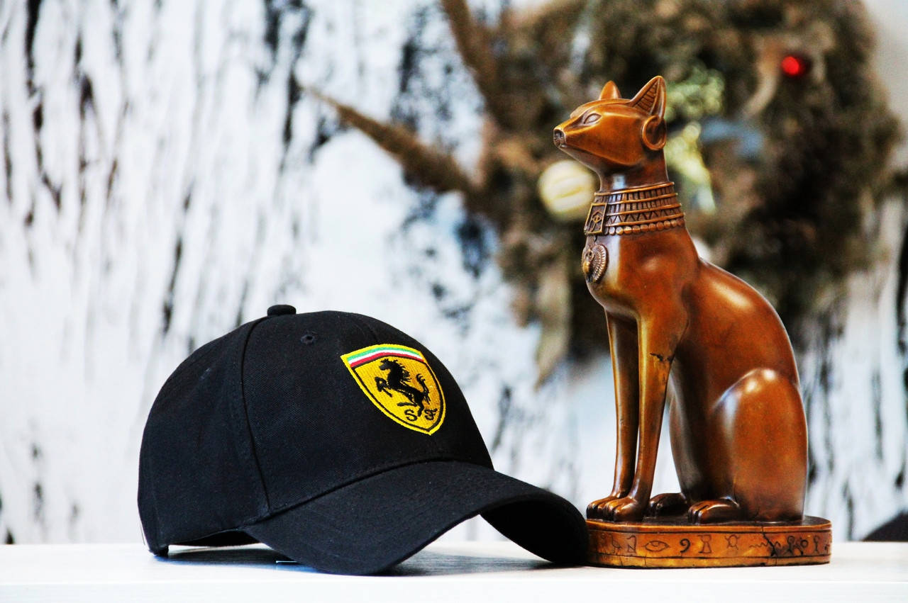 

Бейсболка мужская кепка Ferrari черная, Темно-синий