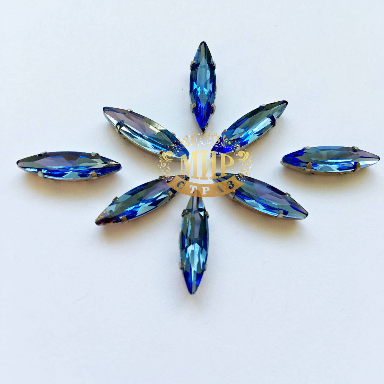 

Камни в цапах Иголочка 4х15мм Цвет Lt Sapphire, Белый