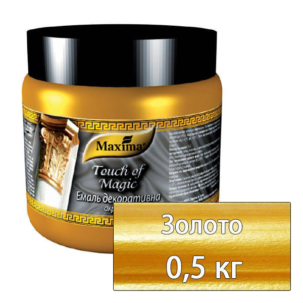 

Эмаль декоративная акрилова «Touch of Magic» Maxima - 0,5 кг, золото