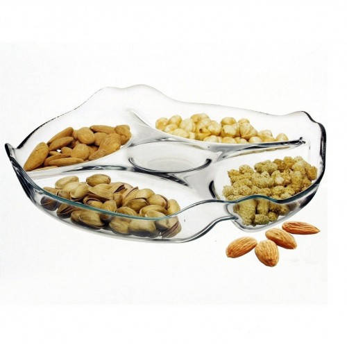 

Менажница стеклянная Pasabahce Patisserie 4 секции 252мм.