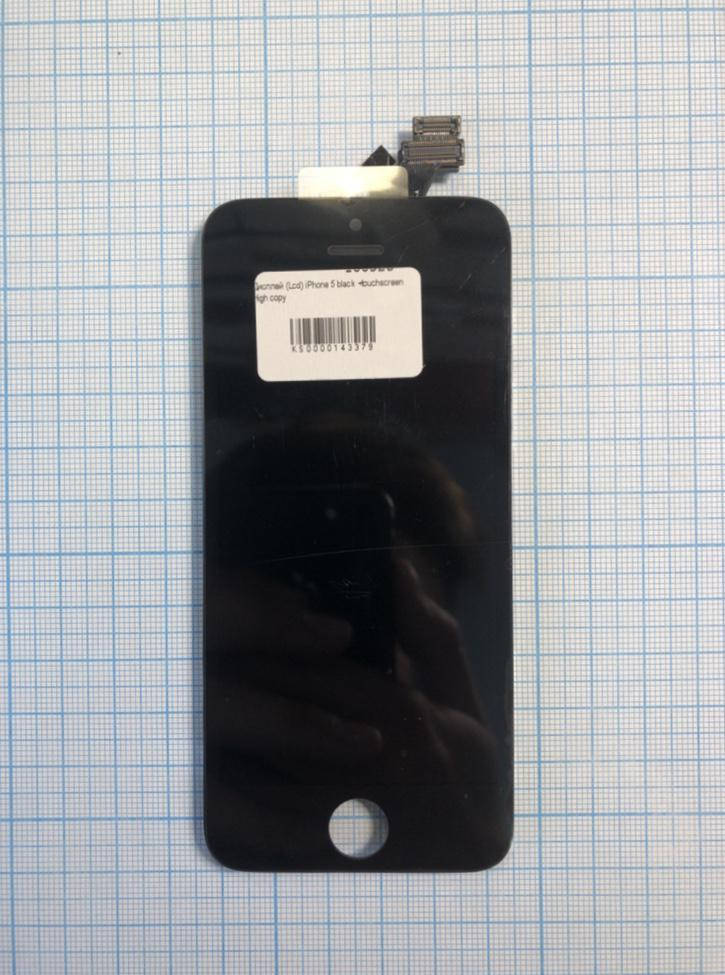 

Дисплей (модуль) iPhone 5 з сенсором і рамкою black H/C, Черный