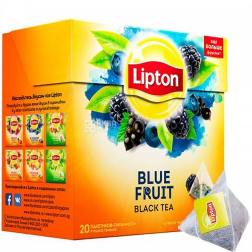 

4072-чай Липтон Blue Fruit Tea в пирамидках 20шт