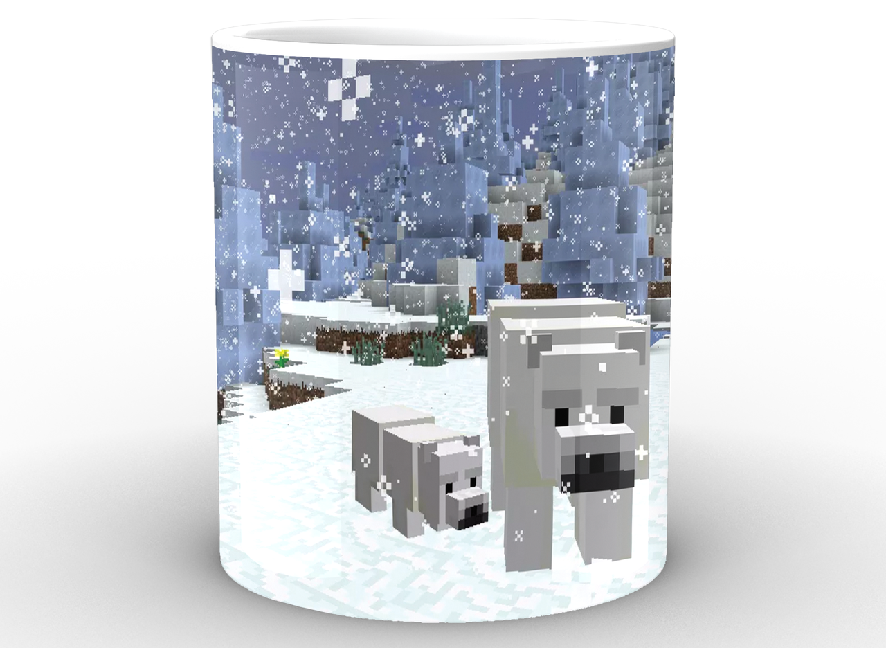 

Кружка GeekLand Minecraft Майнкрафт мишки MС.02.029, Белый