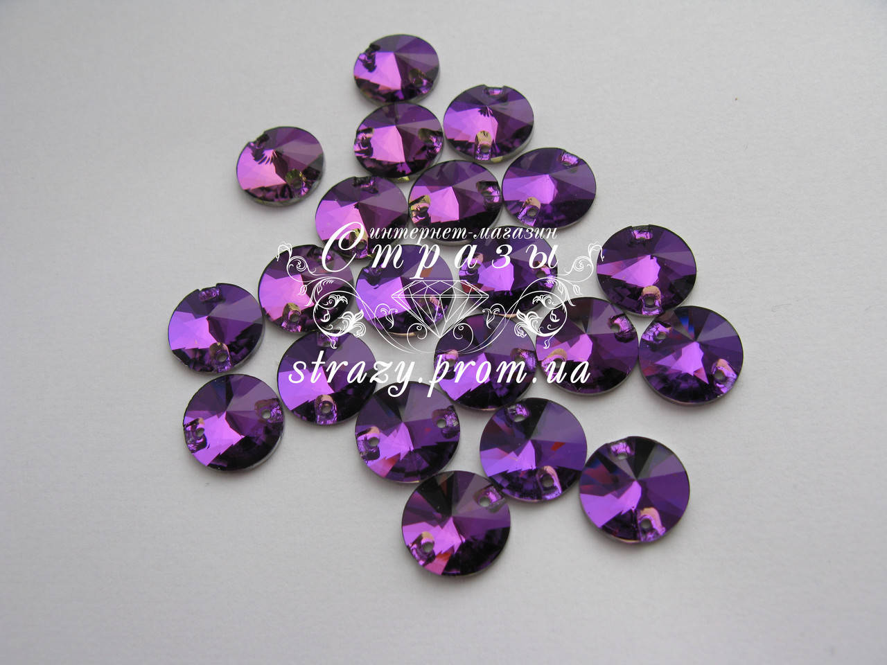 

Стразы пришивные Lux Круги 16мм. Amethyst