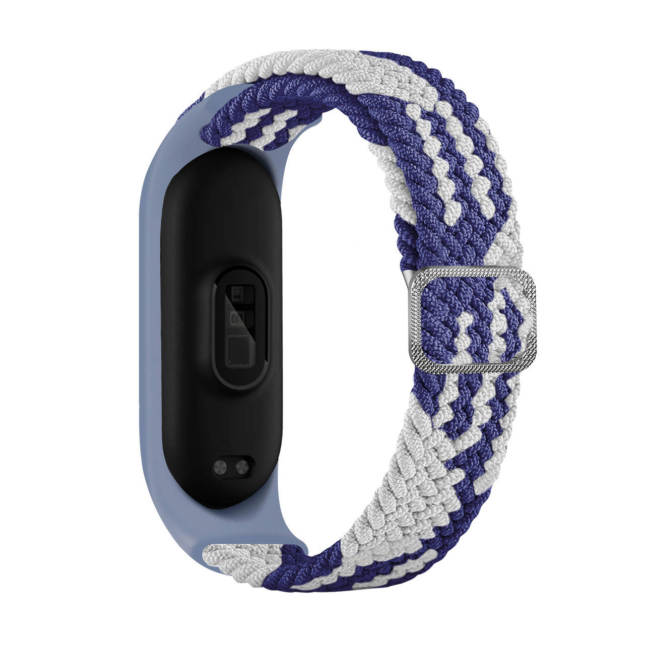 

Ремешок к браслету Mi band 3/4/5/6 solo loop Mi band 5/6, Бело-синий