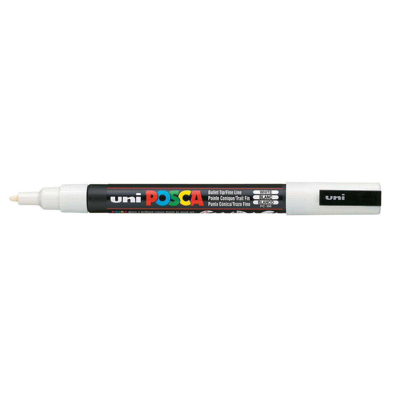 

Маркер краска художественный POSCA 1.3мм белый PC-3M.White Uni