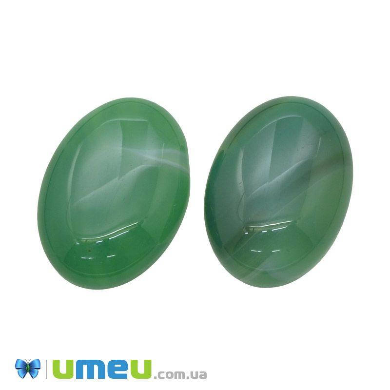 

Кабошон нат. камень Агат зеленый, Овал, 25х18 мм, 1 шт (KAB-025931)