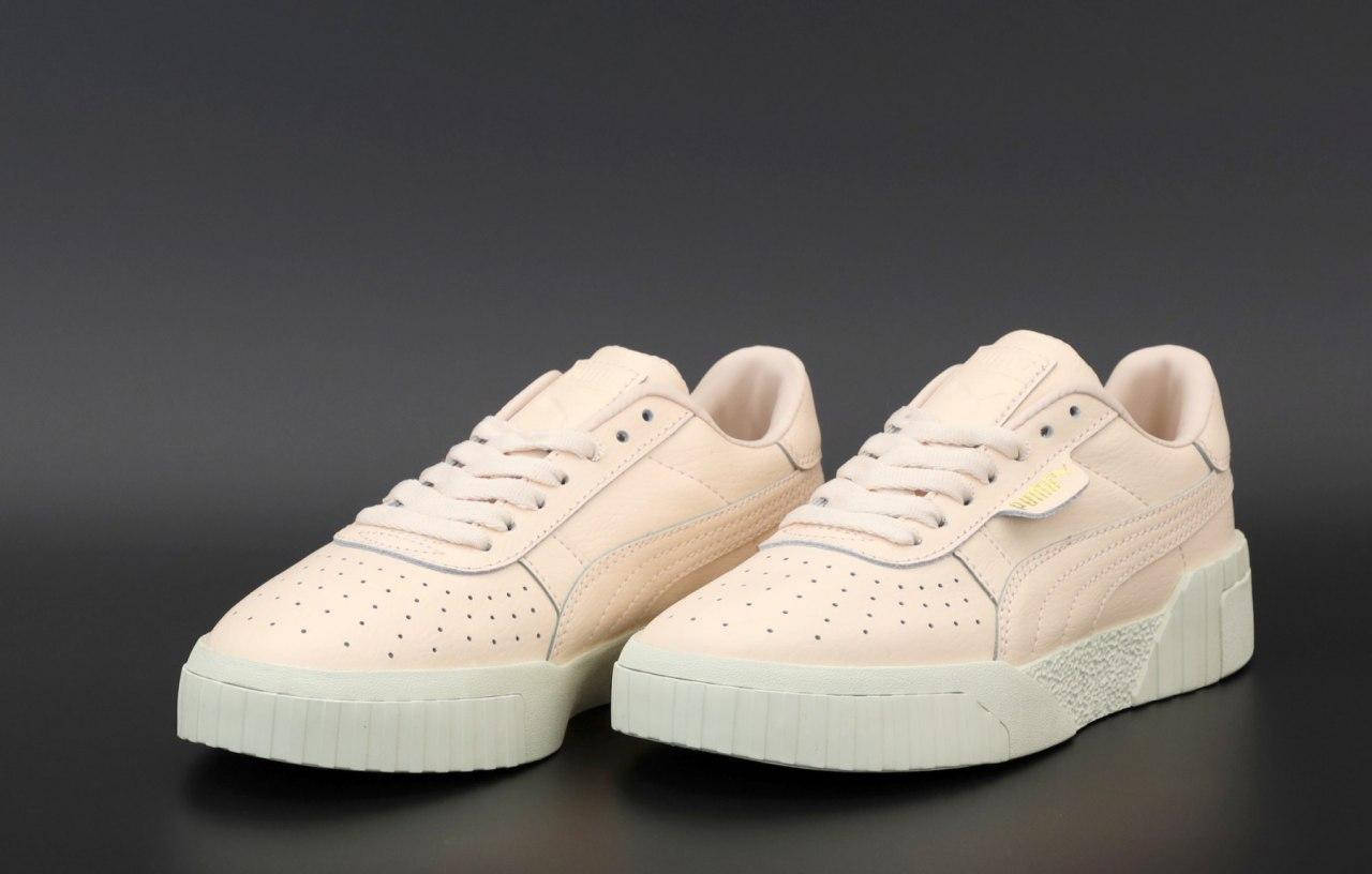 

Женские кроссовки Puma Cali пудровые летние, кожаные кроссовки пума кали розовые повседневные 38, Розовый