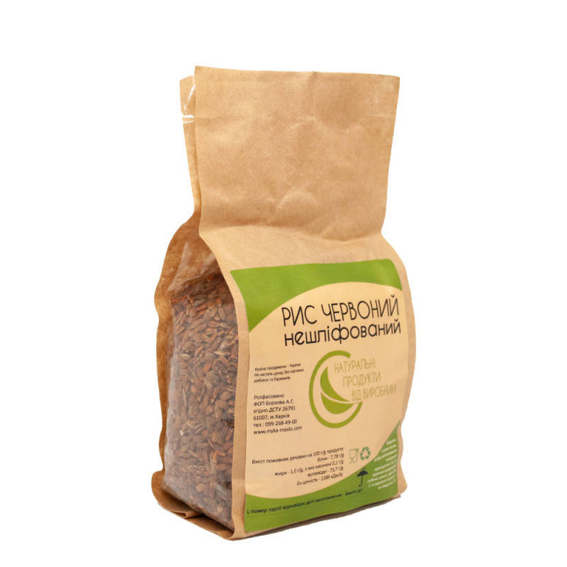 

Рис красный нешлифованный, 400 г, "Мука Масло"
