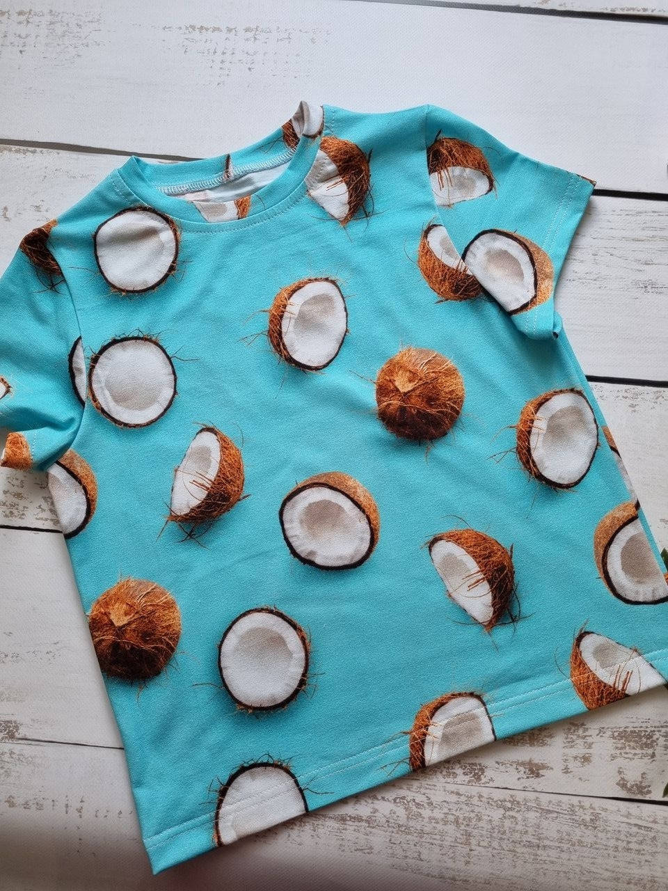 

Футболка детская с кокосиками 104 -146 р
