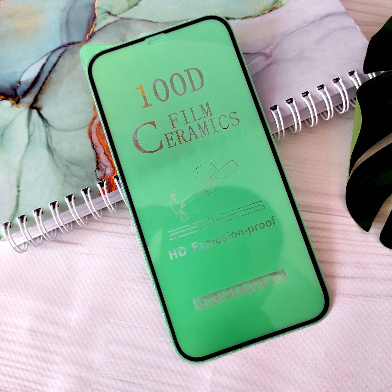 

Гибкое защитное стекло на Apple iPhone 12 Pro Max Ceramics Film 100D Черное, Черный