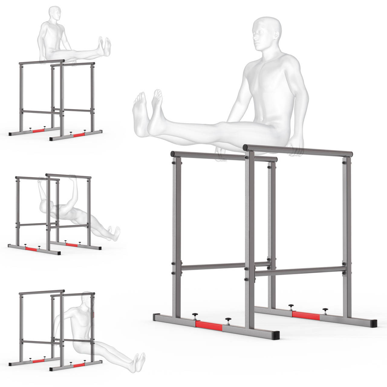 

Брусья , Регулируемые поручни WCG 046, Красный