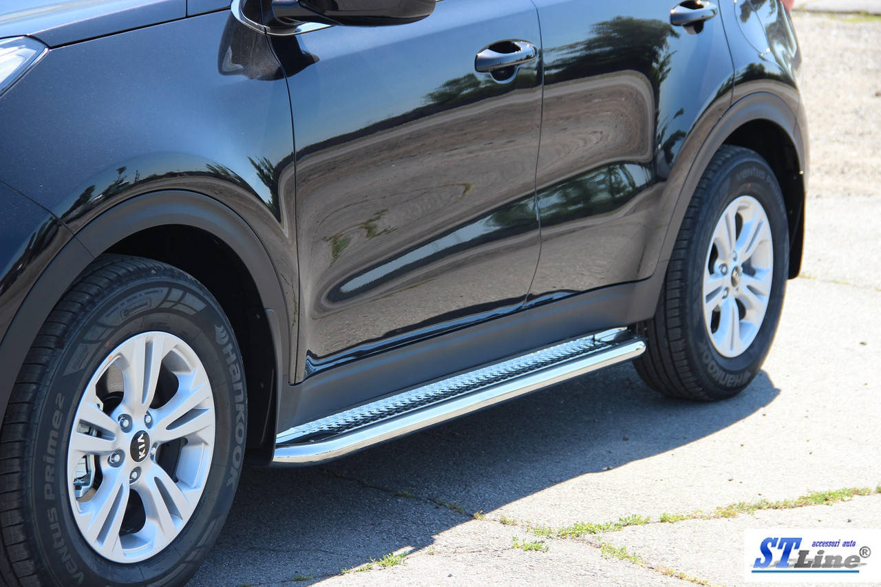 

Kia Sportage (16+) боковые пороги подножки площадки на для КИА Спортейдж Kia Sportage (16+) d60х1,6мм