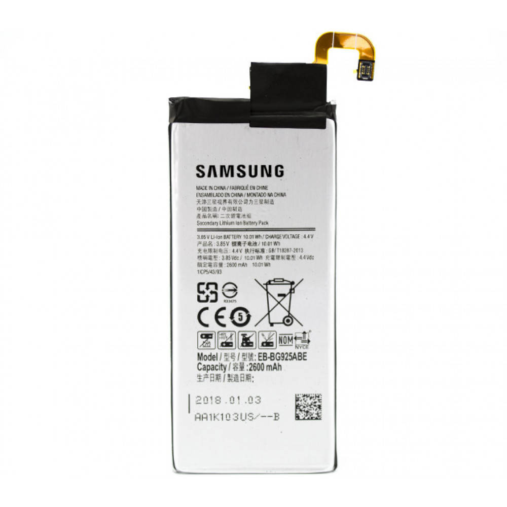 

Аккумулятор EB-BG925ABE для Samsung G925F Galaxy S6 Edge (ORIGINAL) 2600мAh
