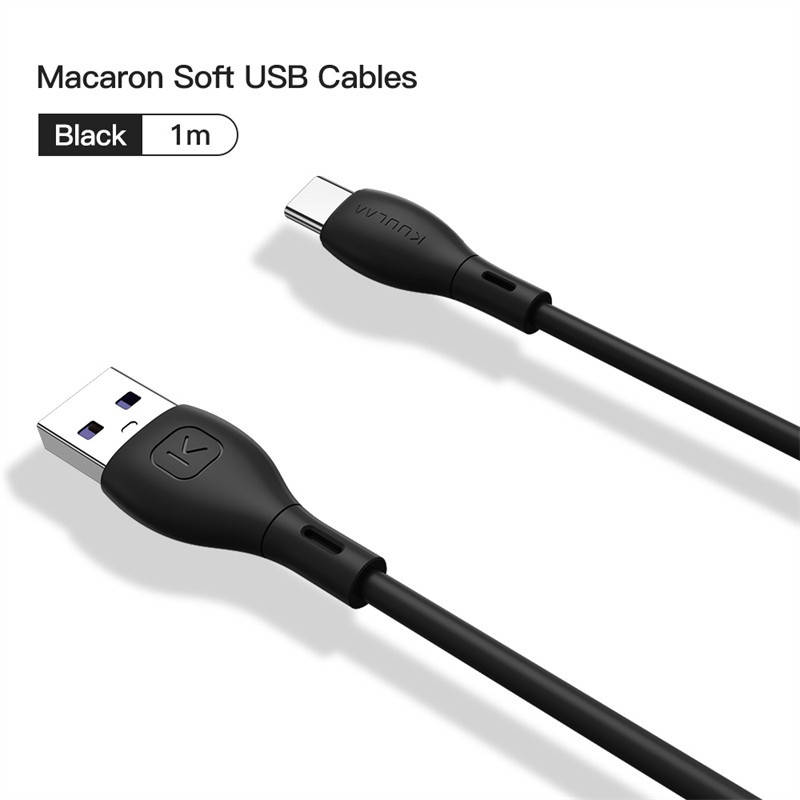 

Кабель Kuulaa USB - Type-C (1 м) 3A Quick Charge 2in1 провод быстрой зарядки синхронизации передачи данных, Разные цвета