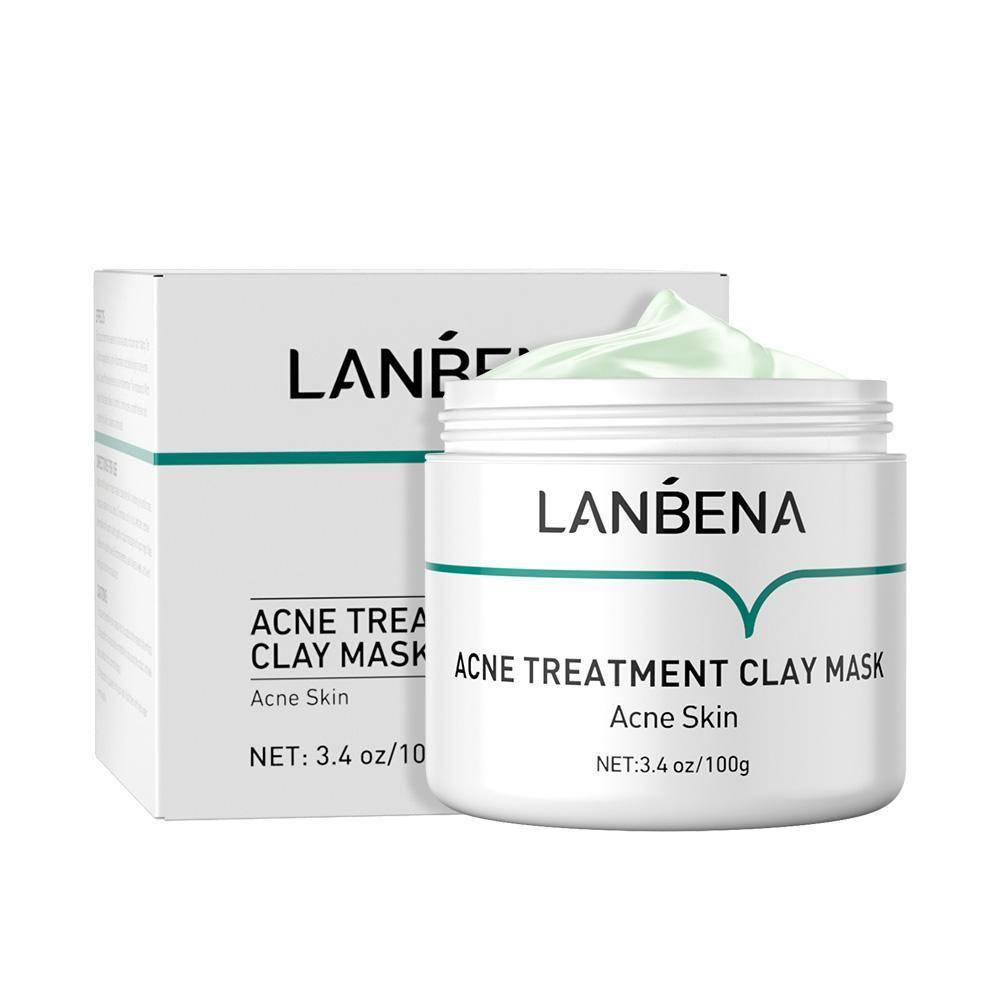 

Глиняная маска для лечения акне от прищей и угрей с олигопептидами Lanbena Acne Treatment Clay Mask, 100г