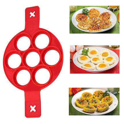 

Силиконовая форма для приготовления оладий и яичницы Cake Maker, Красный