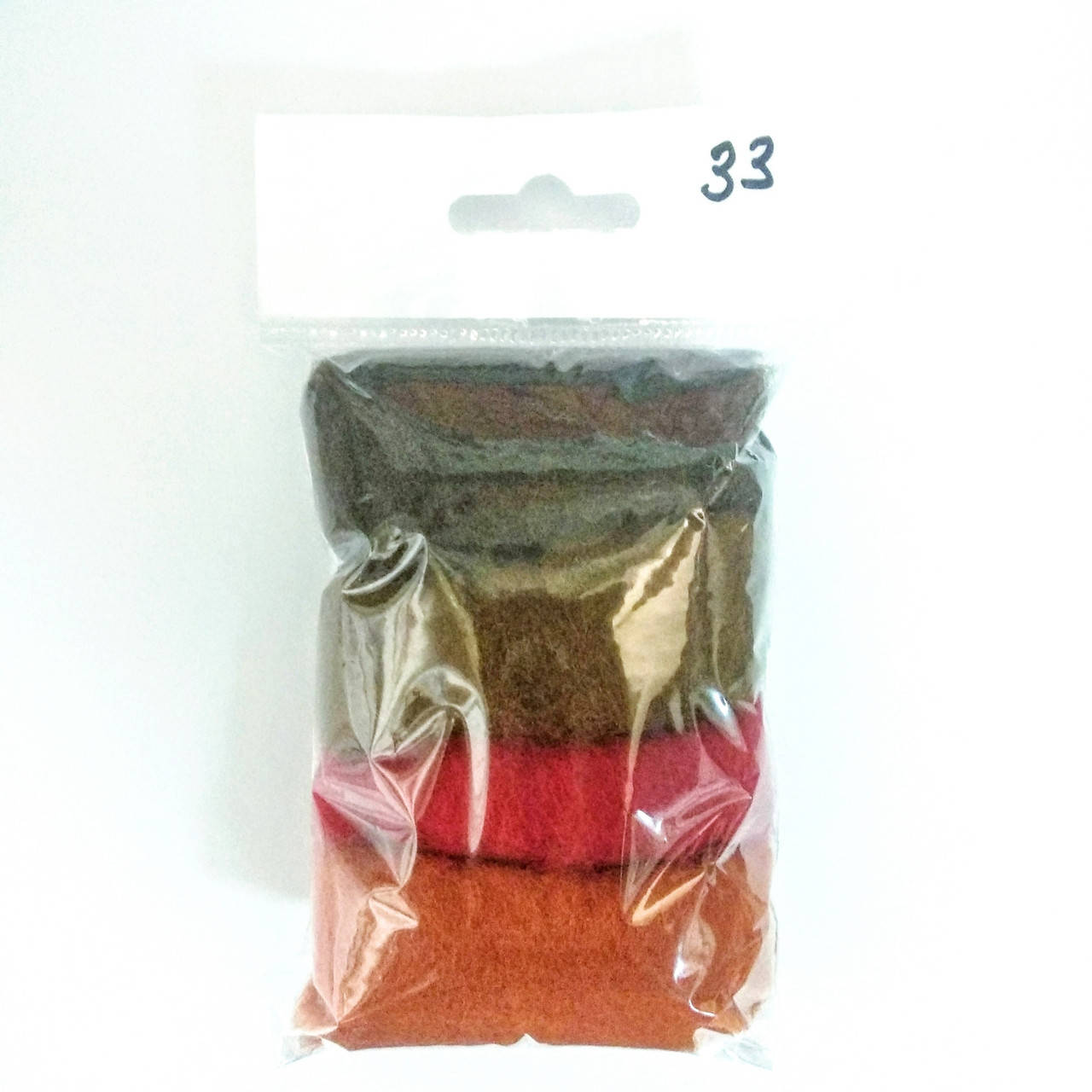 

Набор кардочесаной шерсти для валяния 20г №33 КРАСНО-КОРИЧНЕВЫЕ ТОНА