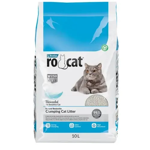 

Бентонитовый наполнитель RoCat Unscented для кошачьего туалета, 10 л (8.5 кг)