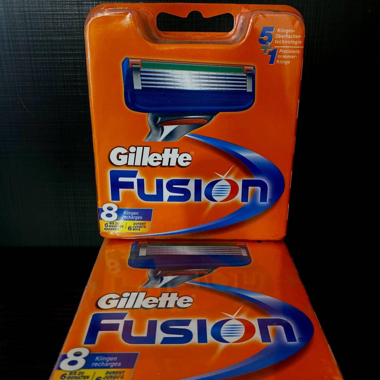 

Gillette Fusion 8шт. (джилет фьюжн) сменные кассеты лезвия картриджи для бритья