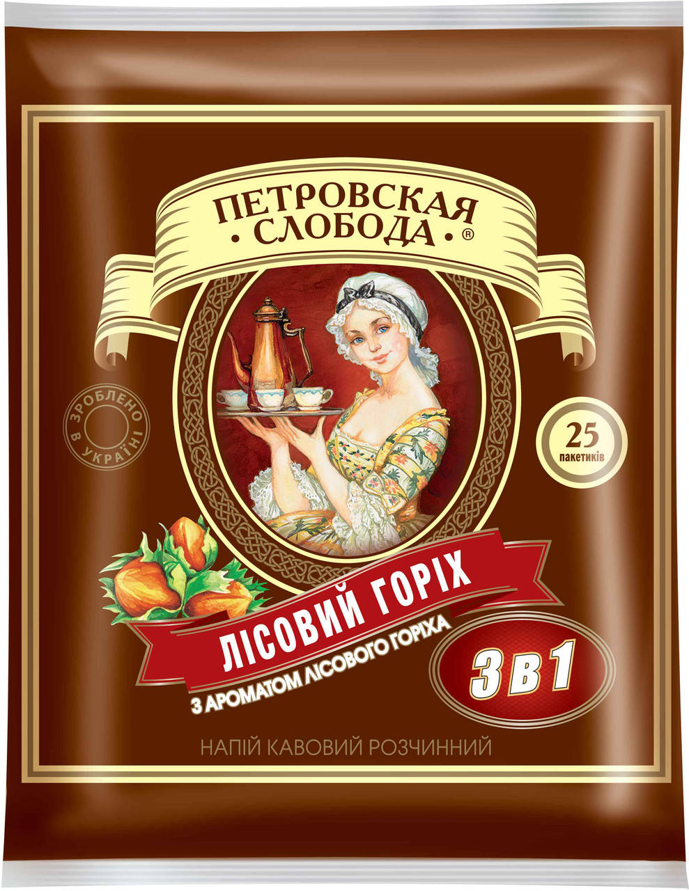 

3015-кофе Петровская слобода 3в1 лесной орех