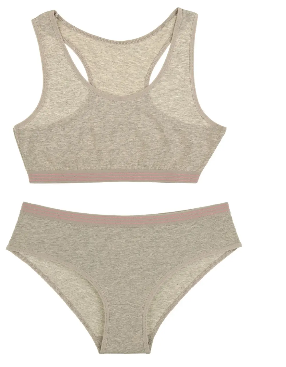 

Р-р 152-158, Комплект белья детский, подростковый, топ и трусы, Темно-серый