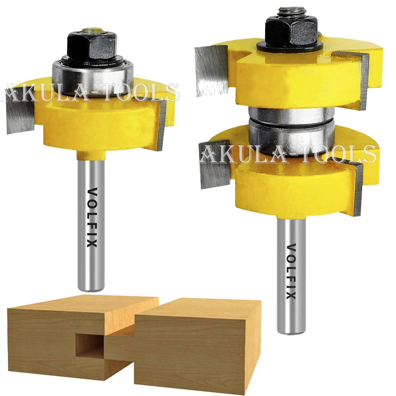 

Фрезы паз шип (папа мама) №3 VOLFIX комбинированная пазо-шиповая фреза FZ-120-730 d8