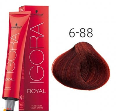 

Краска для волос Schwarzkopf Professional Igora Royal 60 мл 6-88 темный русый красный экстра