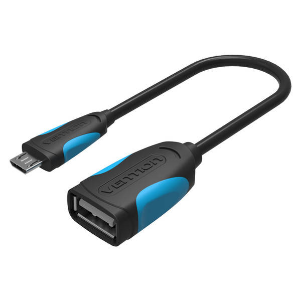 

Кабель Vention OTG USB2.0 AF - microUSB BM, 0.25 m, Black (VAS-A07-B025), Черный