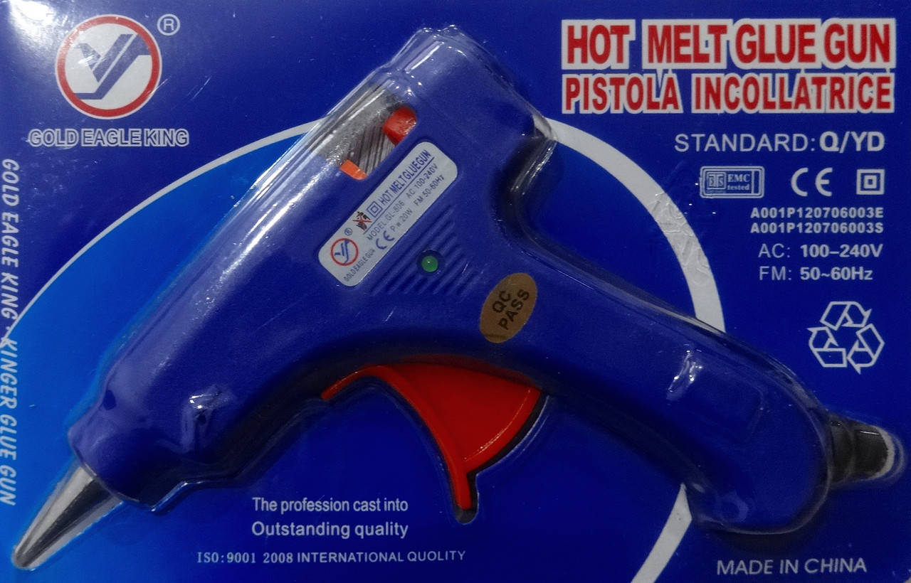 

Пистолет для клея 20 W синий 7 мм