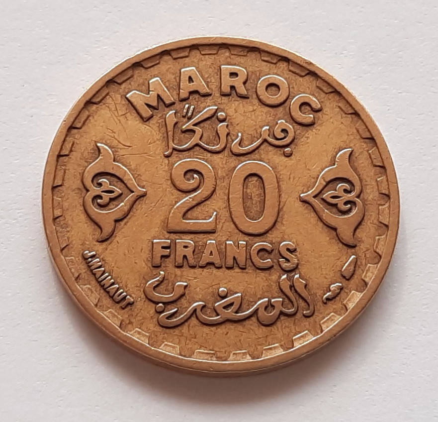 

Марокко 20 франков 1952