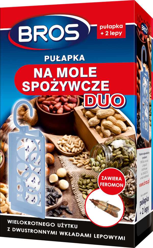 

Средство, ловушка Bros DUO + ​​REFILLS от пищевой моли 2 шт