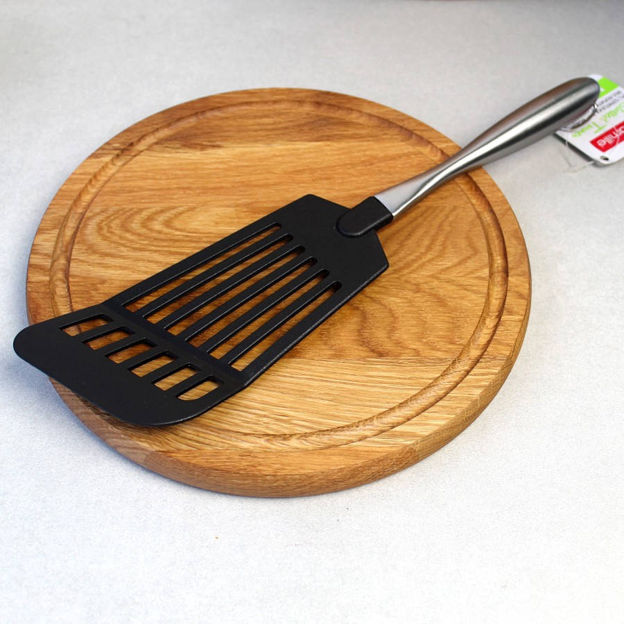 

Лопатка для кухни с отверстием 34 см из нержавеющей стали и пластика