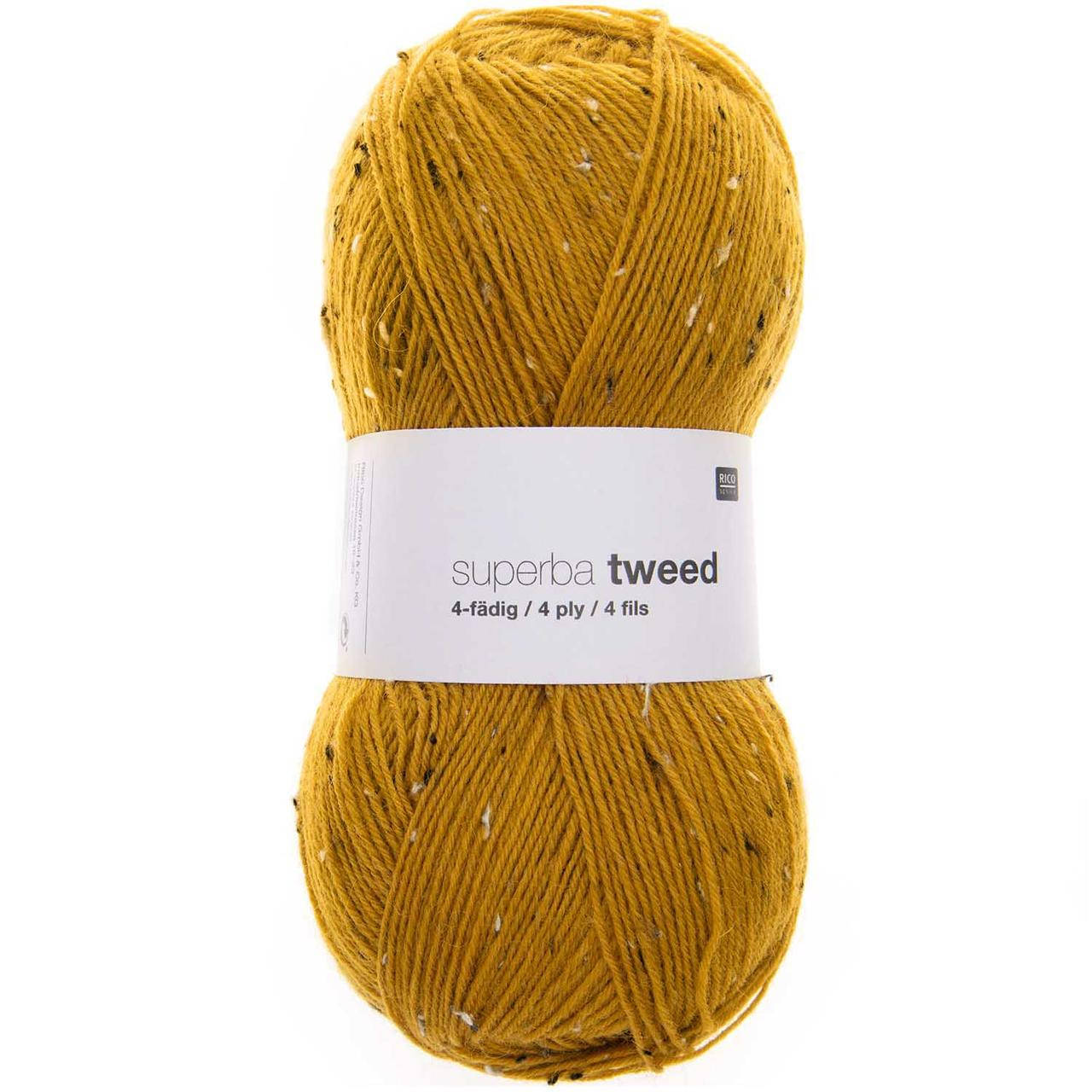 

Пряжа Rico Superba Tweed 4-ply (цвет 004 Mustard)