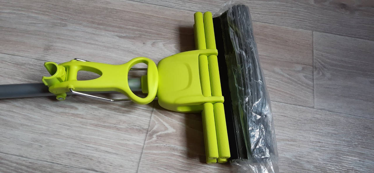 

Швабра губка с двойным отжимом и телескопической ручкой wj-003