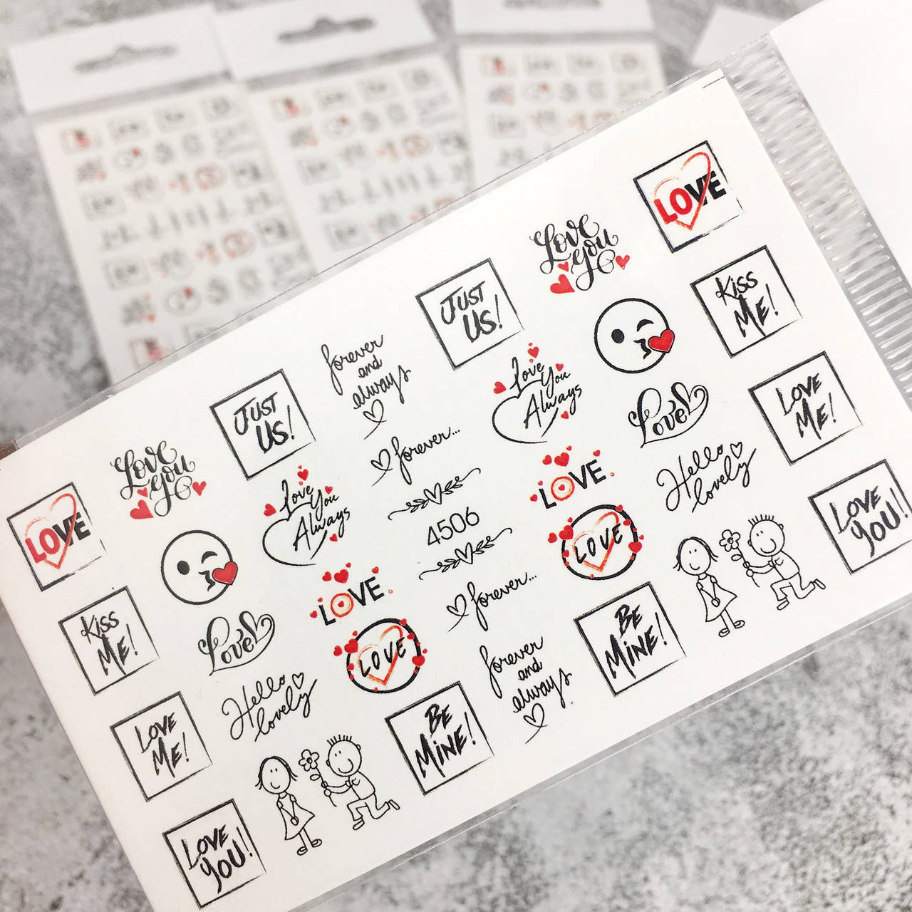 

Слайдер-дизайн, водные наклейки для ногтей №4506, Разные цвета