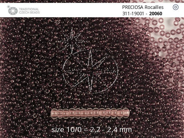 

31119/20060/10 Темный фиолет прозрачный чешский бисер Preciosa.1грамм