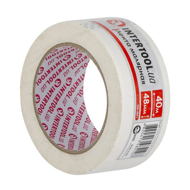 

Лента малярная 48мм, 40м, белая INTERTOOL DM-4841