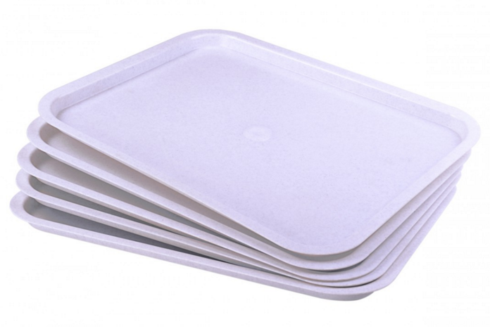 

Поднос прямоугольный для столовой 47,7*37,7*2,3см, Белый