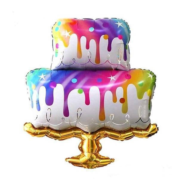 

Фольгированный шарик КНР (72х109 см) Торт на подставке, Разные цвета