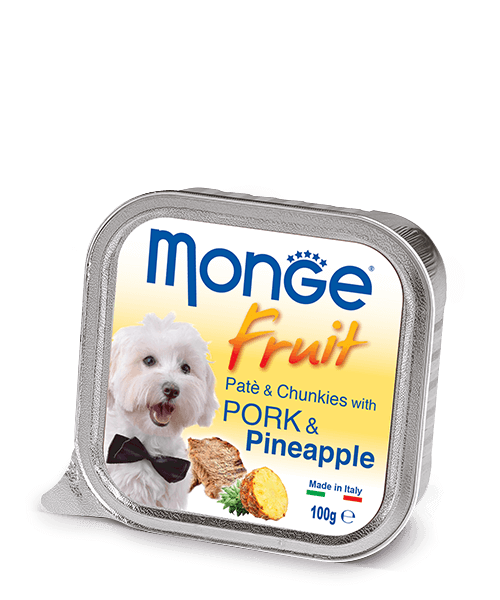 

Влажный корм MONGE Монж DOG FRUIT со свининой и ананасом, 0,1 кг
